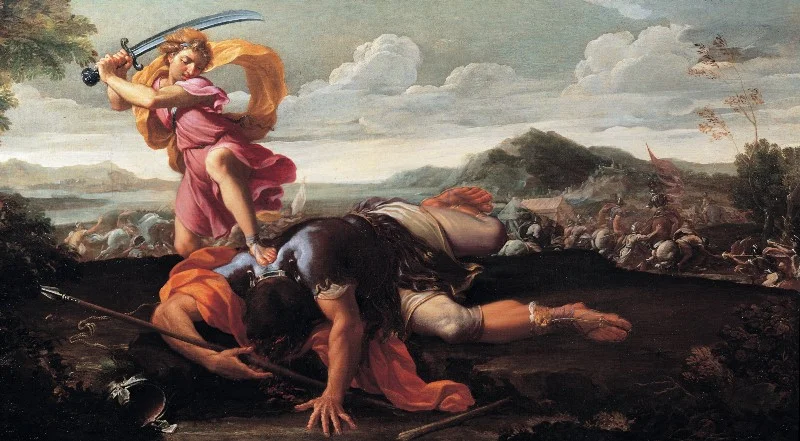 David and Goliath — Guillaime Courtouis [Public domain, via Wikimedia Commons]