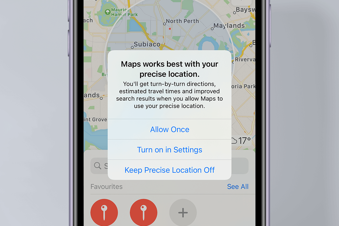 App Design for iOS 14 Approximate Location — Adapptor - Perth App ...