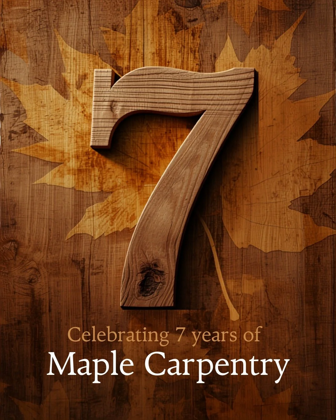 Maple Carpentry turns 7!

Seven years of hard work, high standards, and growth we're really proud of. 

Thank you to everyone who's supported us and partnered with us along the way, it means a lot. 

We are excited for what's next. 🪵

#carpentryaust