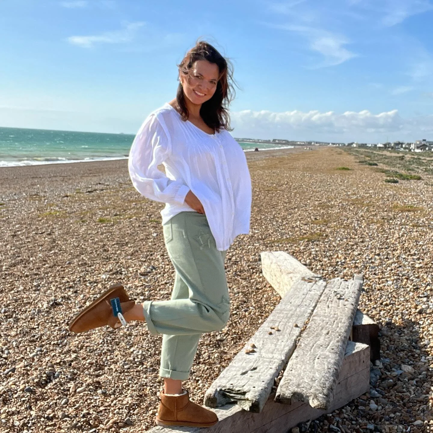 Indoors or outdoors we&rsquo;ve got you covered with @emuaustralia 

Join @chloeeverton1 &amp; me at 2pm on @qvcuk for a whole hour of sheepskin treats for your feet &amp; your ears too with these Angahook Earmuff 

See you soon! 

#qvcuk #emuaustral