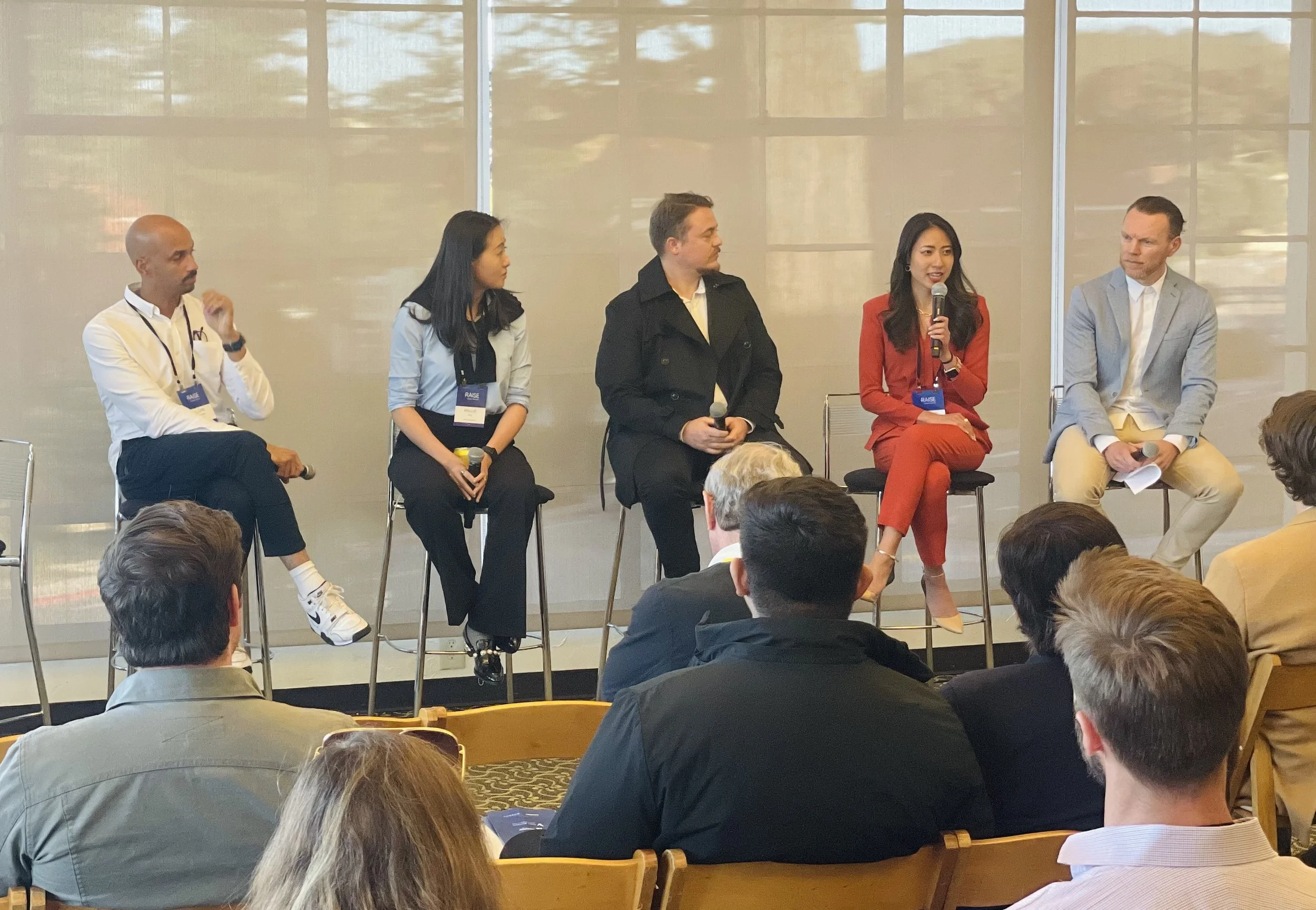 Ariane Tom of Kaleida Capital speaking at Raise Global Summit as guest speaker