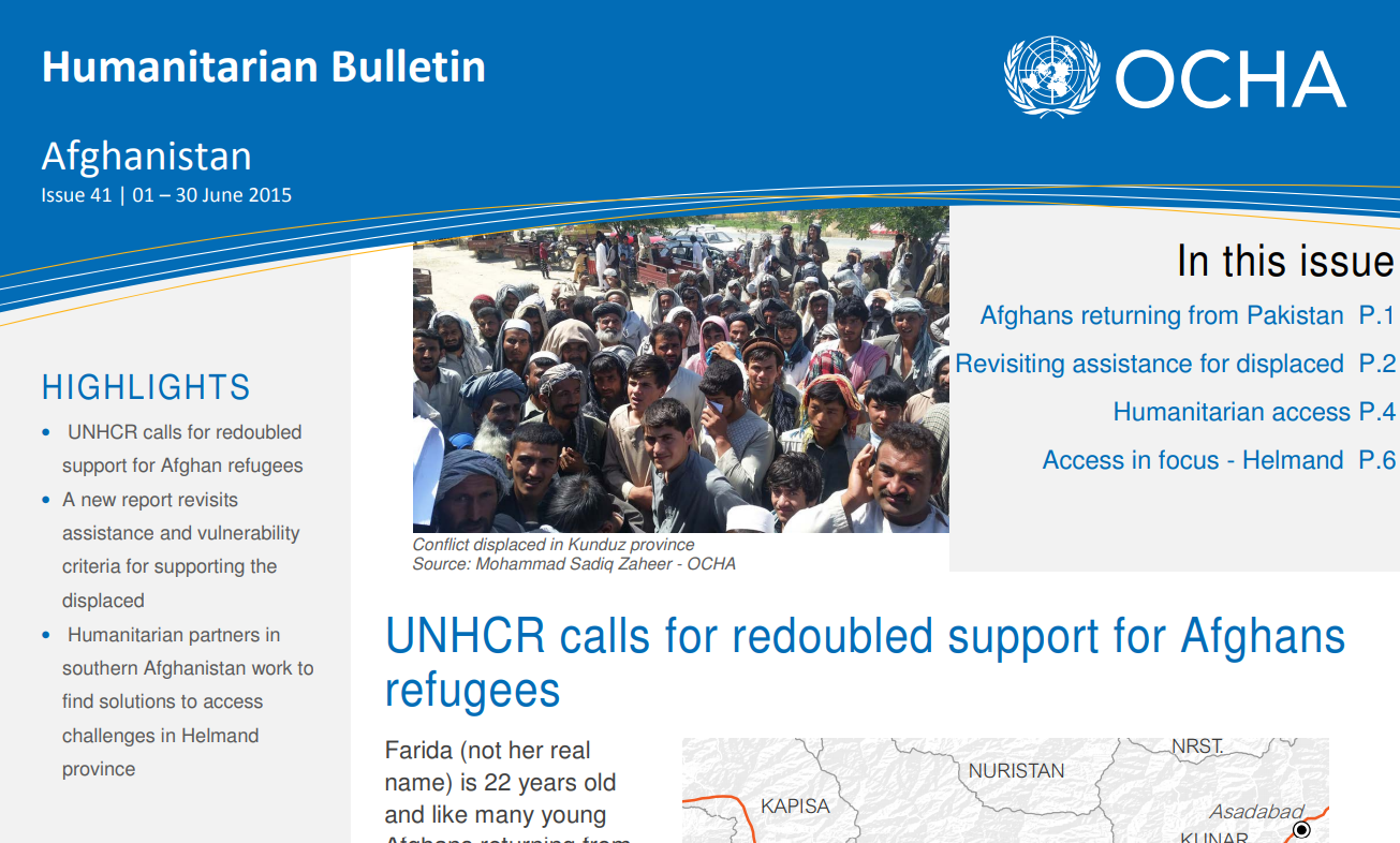 OCHA - June Humanitarian Bulletin