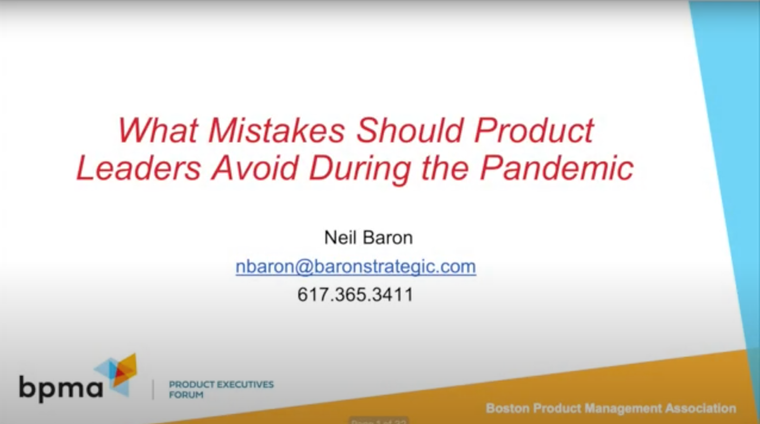 PEF | What Mistakes Should Product Leaders Avoid During the Pandemic