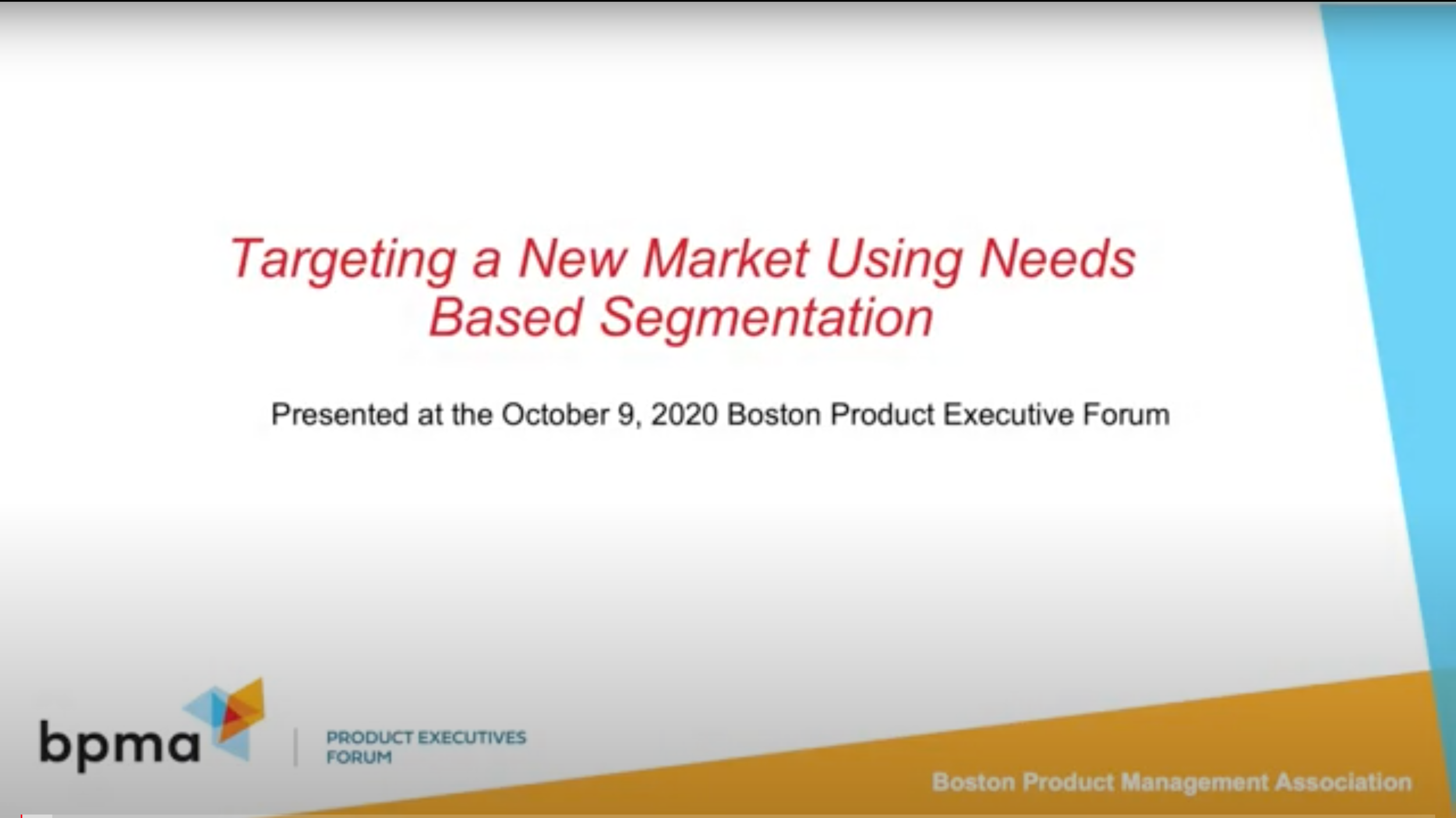 PEF | Targeting a New Market Using Needs Based Segmentation