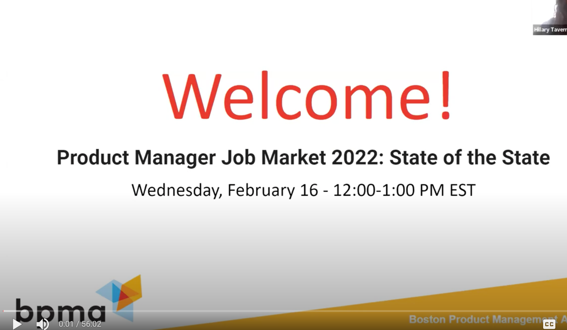 February 2022 Event | Product Management Job Market 2022