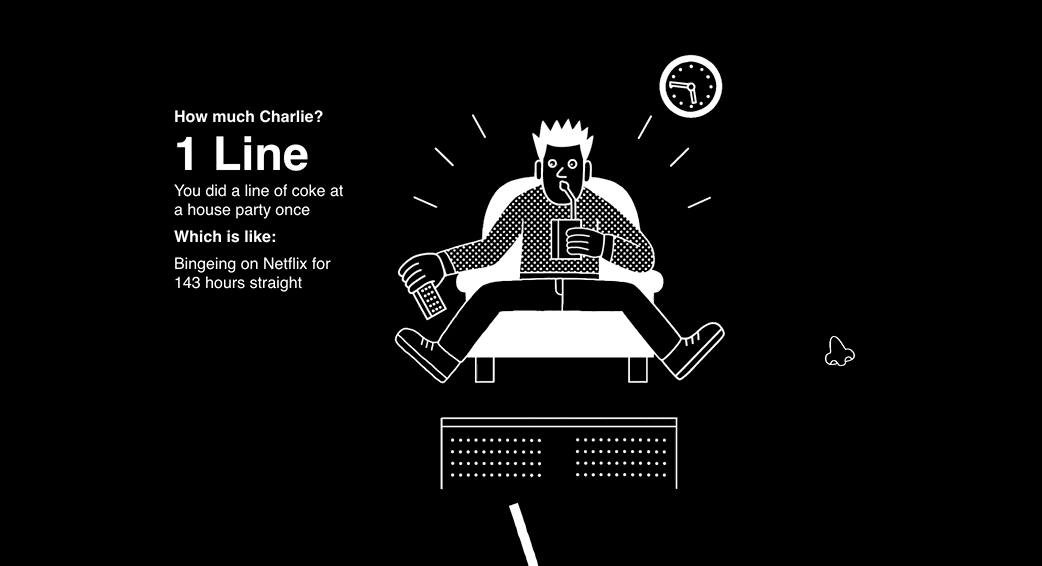 A website explaining the carbon cost of your cocaine use
