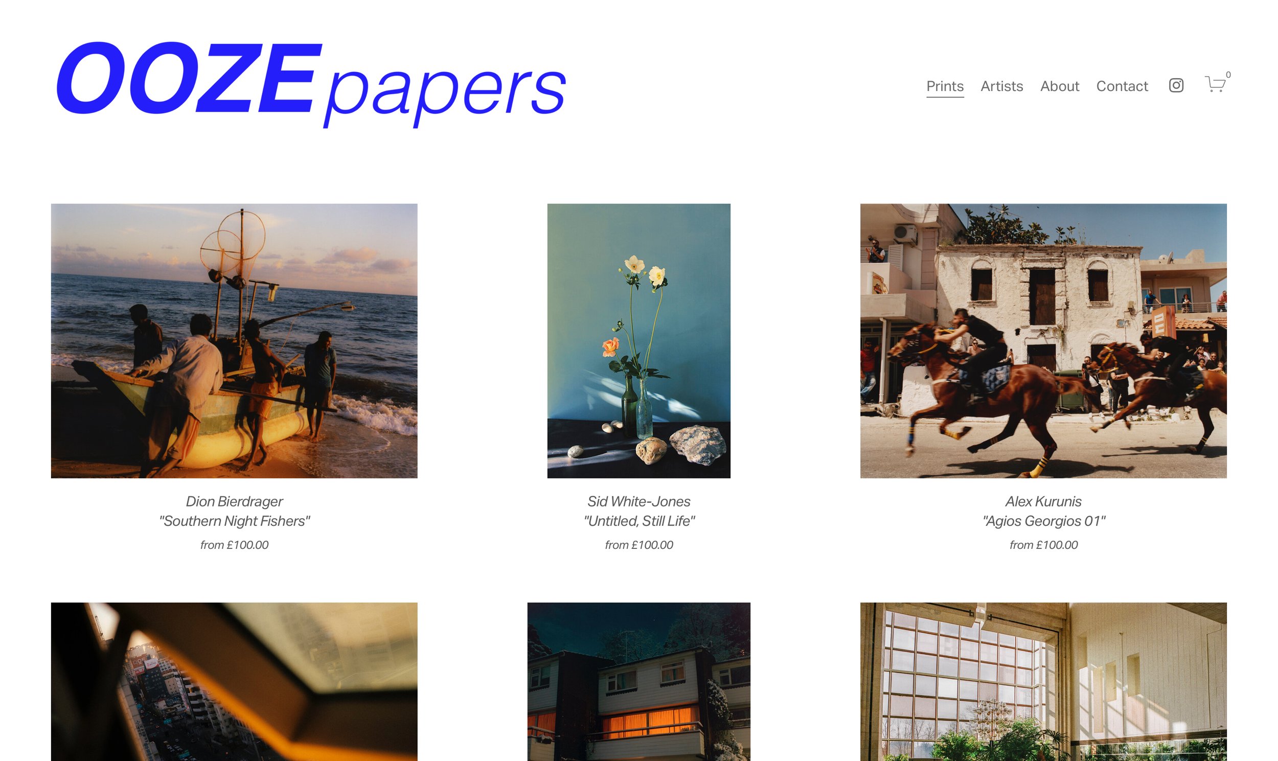 OOZE Papers prints page