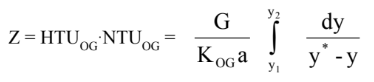 Equation 2 where G = superficial gas velocity, K = mass diffusivity coefficient, and a = porosity