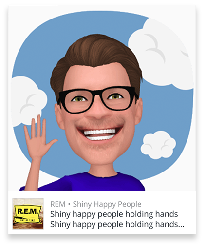 Personalized stickers with popular music