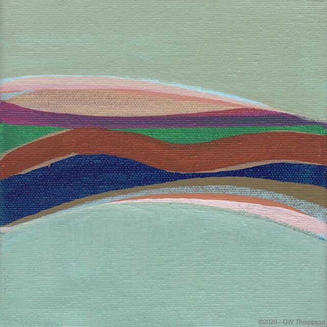 6&rdquo;x6&rdquo; series. Color Study 13, acrylic on canvas. &copy;️2020.
@georgewthompson #dailypainting