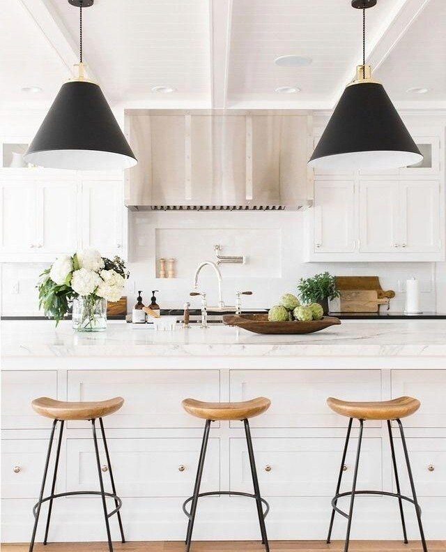 White kitchens = our absolute favorite thing in the world.⁠
.⁠
Clean &amp; simple modernism is a great trend to follow when modeling any living space. ☁️⁠
.⁠
.⁠
.⁠
.⁠
#architecture #design #interiordesign #home #renovation #builder #realestate #build