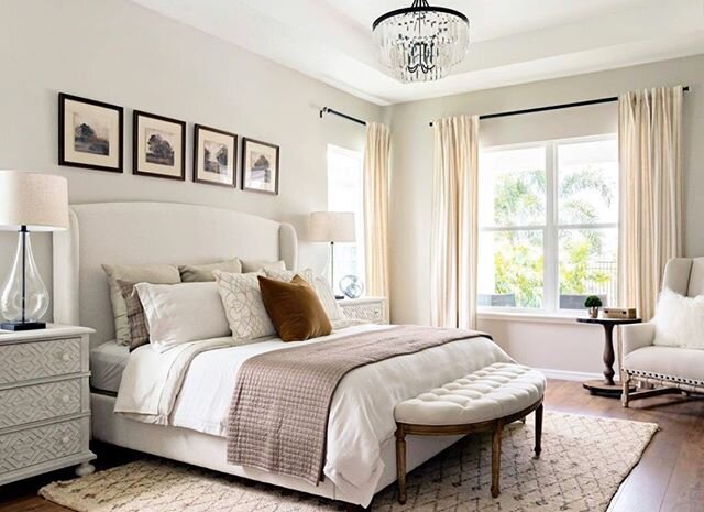 #repost from @annerueinteriors | Soft, neutral tones make for a relaxing and serene master bedroom. 🛏️⁠
.⁠
.⁠
.⁠
.⁠
⁠#luxuryhomes #haurysmith⁠⁠⁠
#architecture #design #kitchen #home #kitchengoals #builder #realestate #building ⁠⁠#constructionlife #l