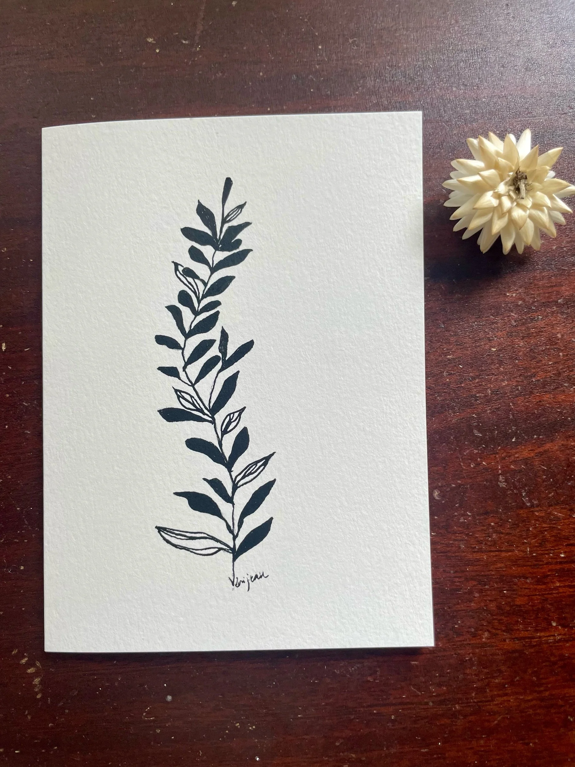 Pencil and Ink sketched cards