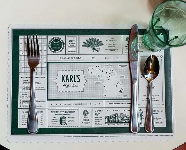 Chef Kate drew inspiration from the placemats @guernseydairy. What is your favorite piece of Karl's old-fashioned placemats? 📷 @itsmichellegerard