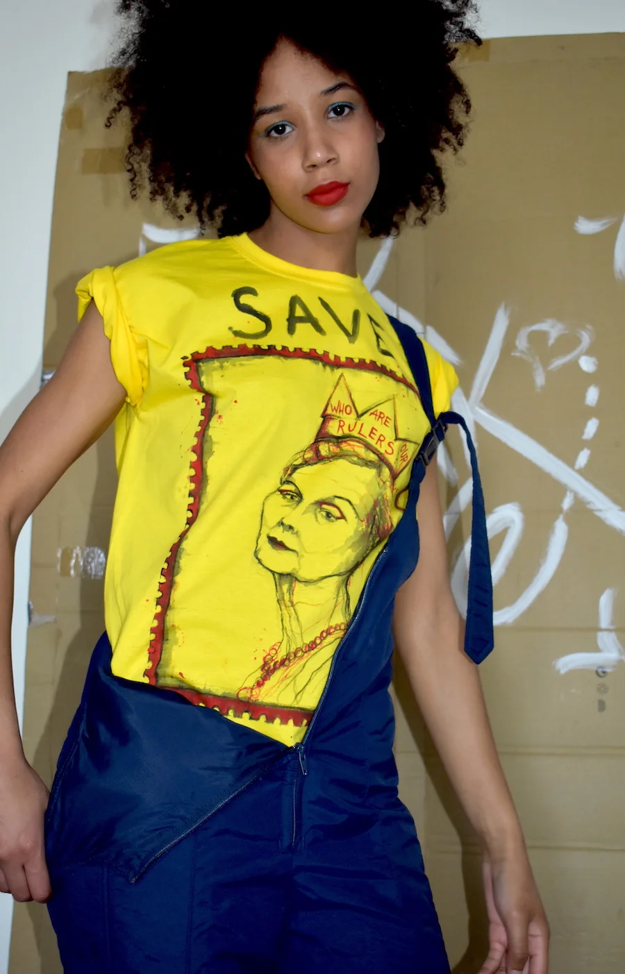 #32IH BRIGHT YELLOW TEE - VIVIENNE WESTWOOD HOMAGE MEDIUM ANGLED.JPG