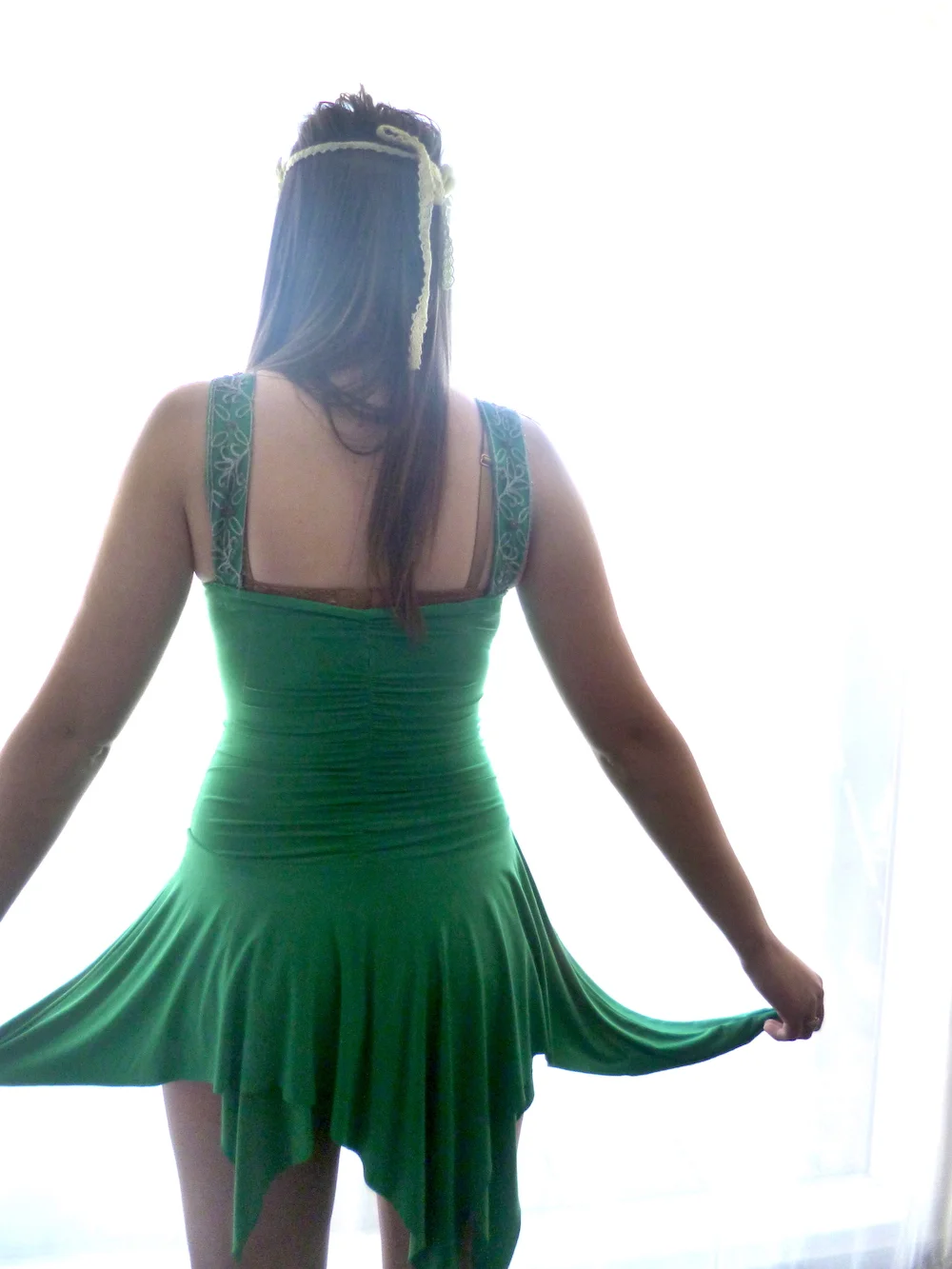 #16SS EMERALD GREEN LIPSY DRESS BACK