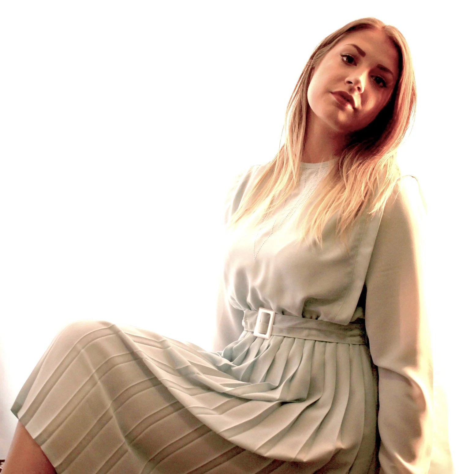 POWDER BLUE EASTEX PRAIRIE DRESS