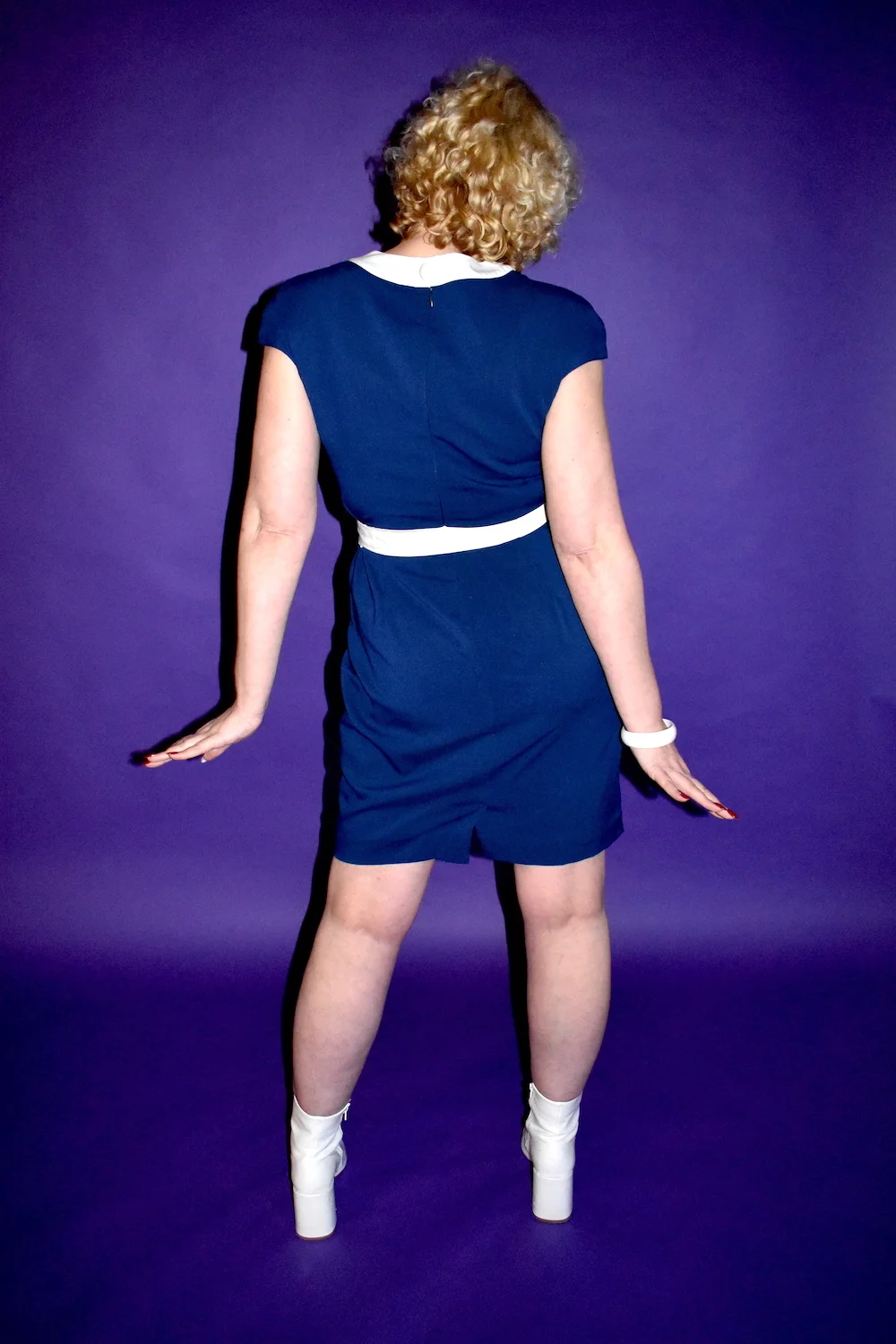 #12SS NAVY BLUE ‘FEVER CITY’ DRESS in a sailor 1950/60’s style7