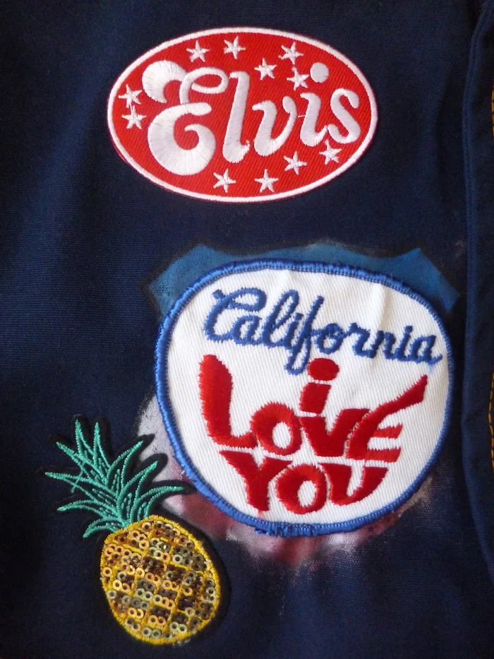 #1IH HIDDEN ELVIS VARSITY JACKET ADDED PATCHES