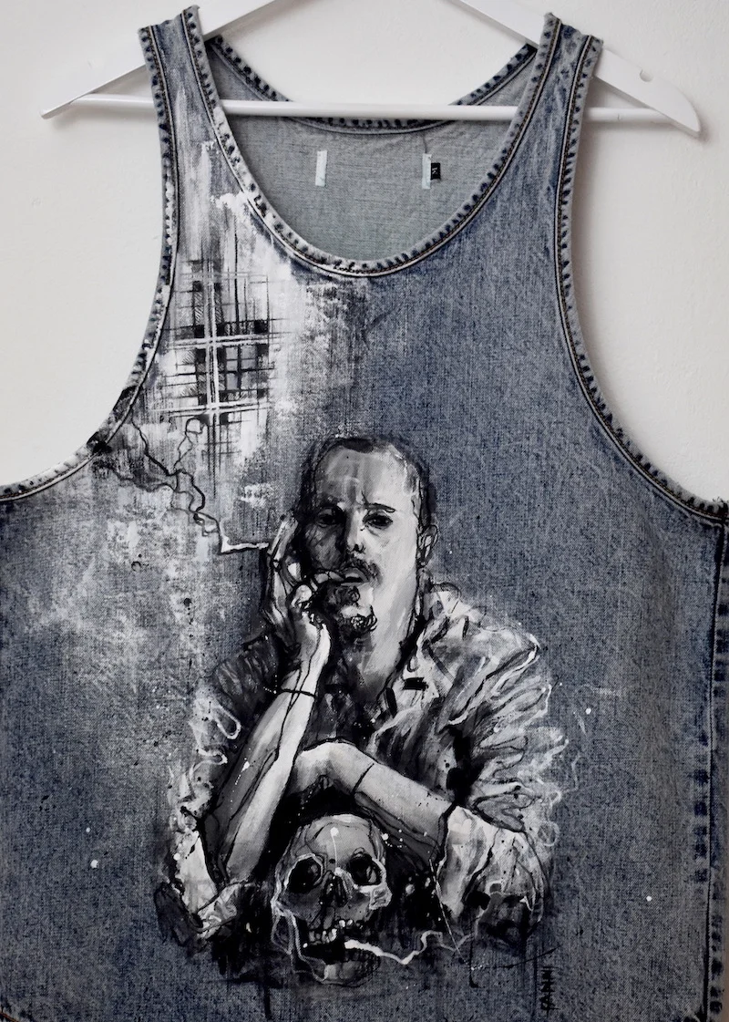 #4IH MARIOS STONEWASH DENIM VEST  HANGING1