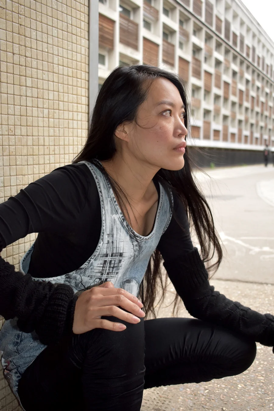 #4IH MARIOS STONEWASH DENIM VEST  CROUCHING.JPG