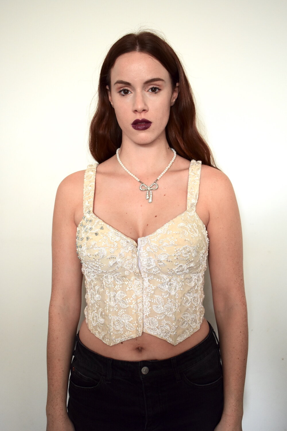 #43AW BEAUTIFUL CREAM CORSET