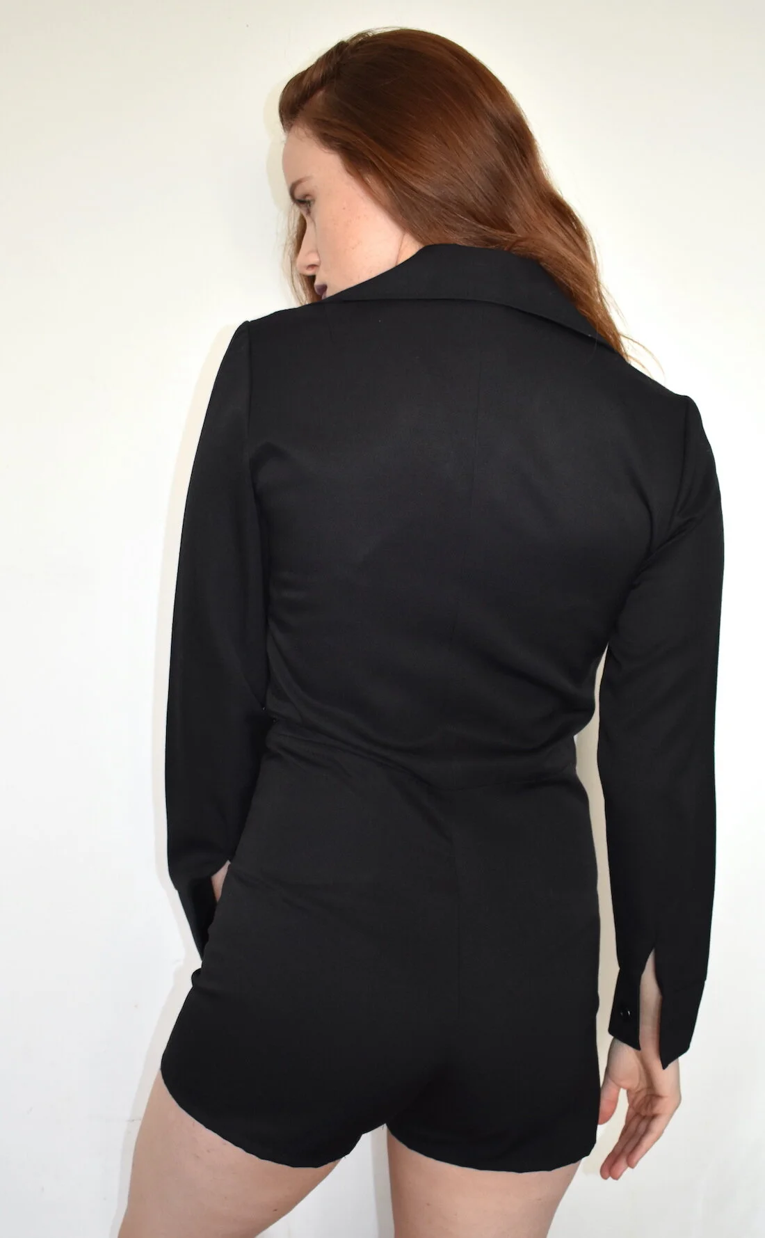 #18AW AVENGERS STYLE BLACK PLAYSUIT