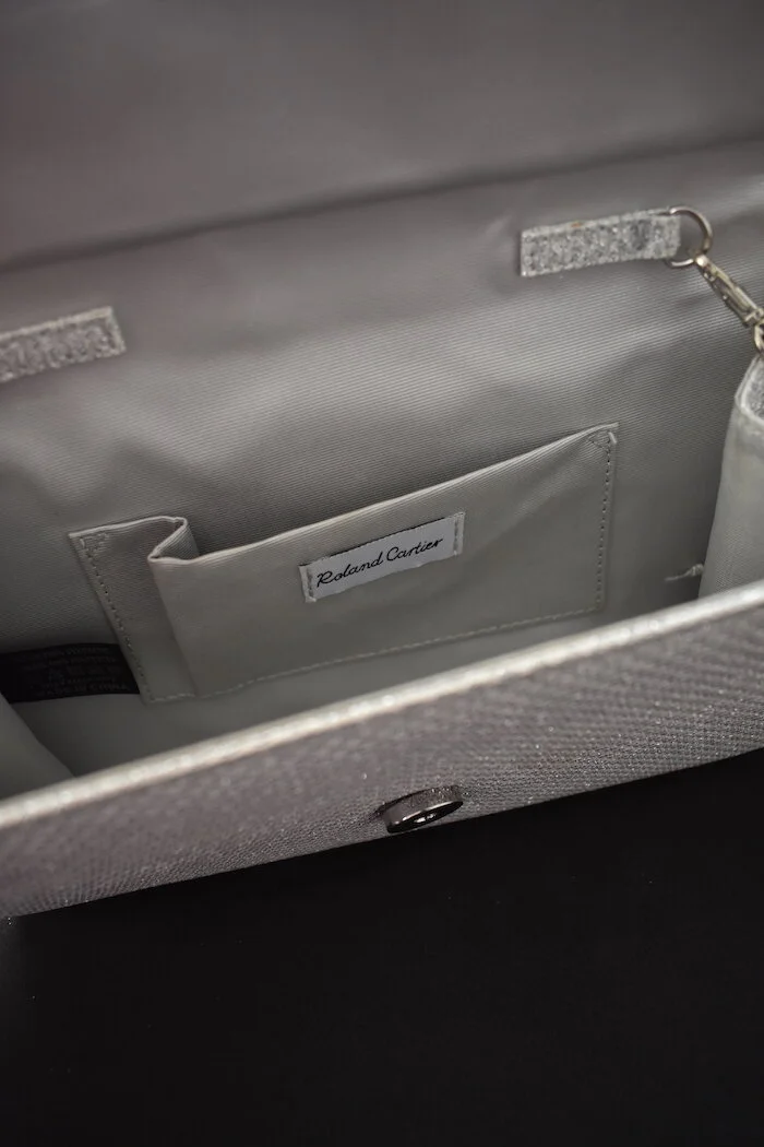 #40a ROLAND CARTIER SILVER CLUTCH