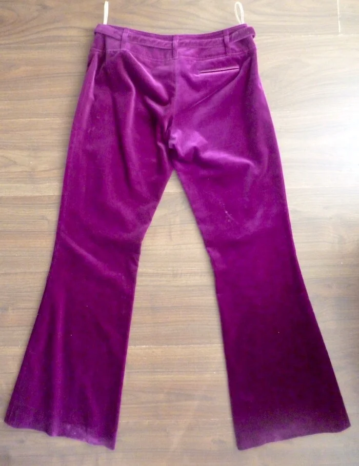 #17AW PURPLE KAREN MILLEN VELVET TROUSERS
