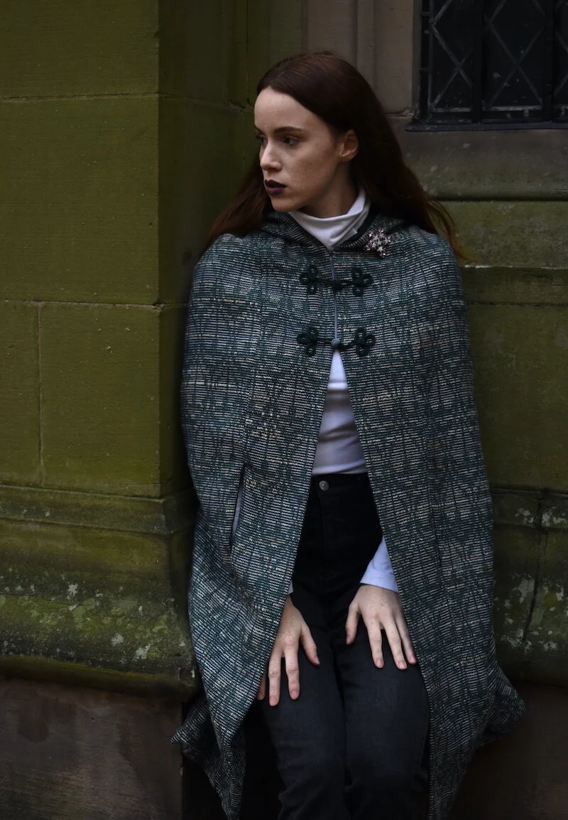 #42AW VINTAGE PRINGLE FOR HARRODS CAPE &amp; SKIRT SUIT