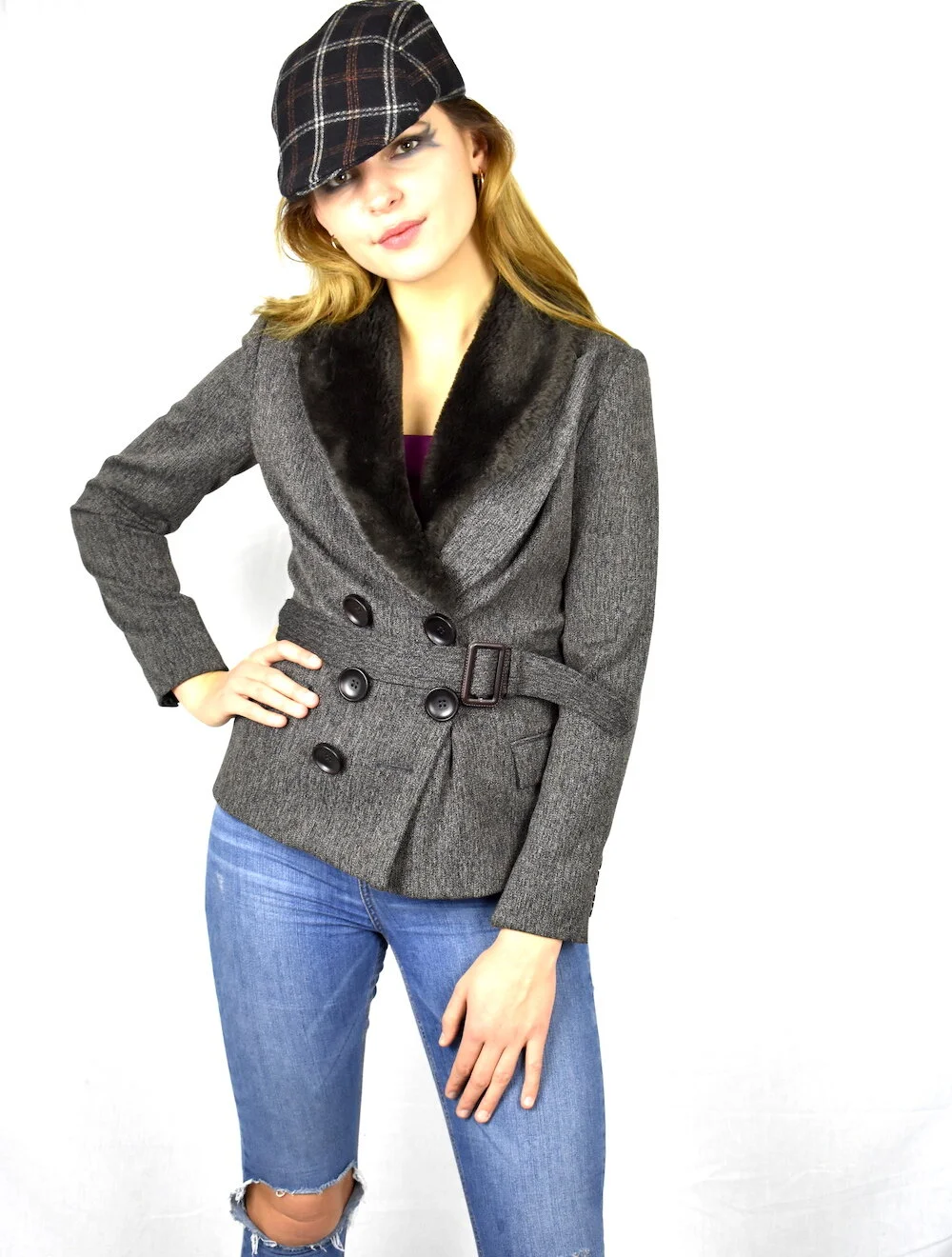 #35AW ZARA BASIC SMART JACKET WITH DETACHABLE COLLAR