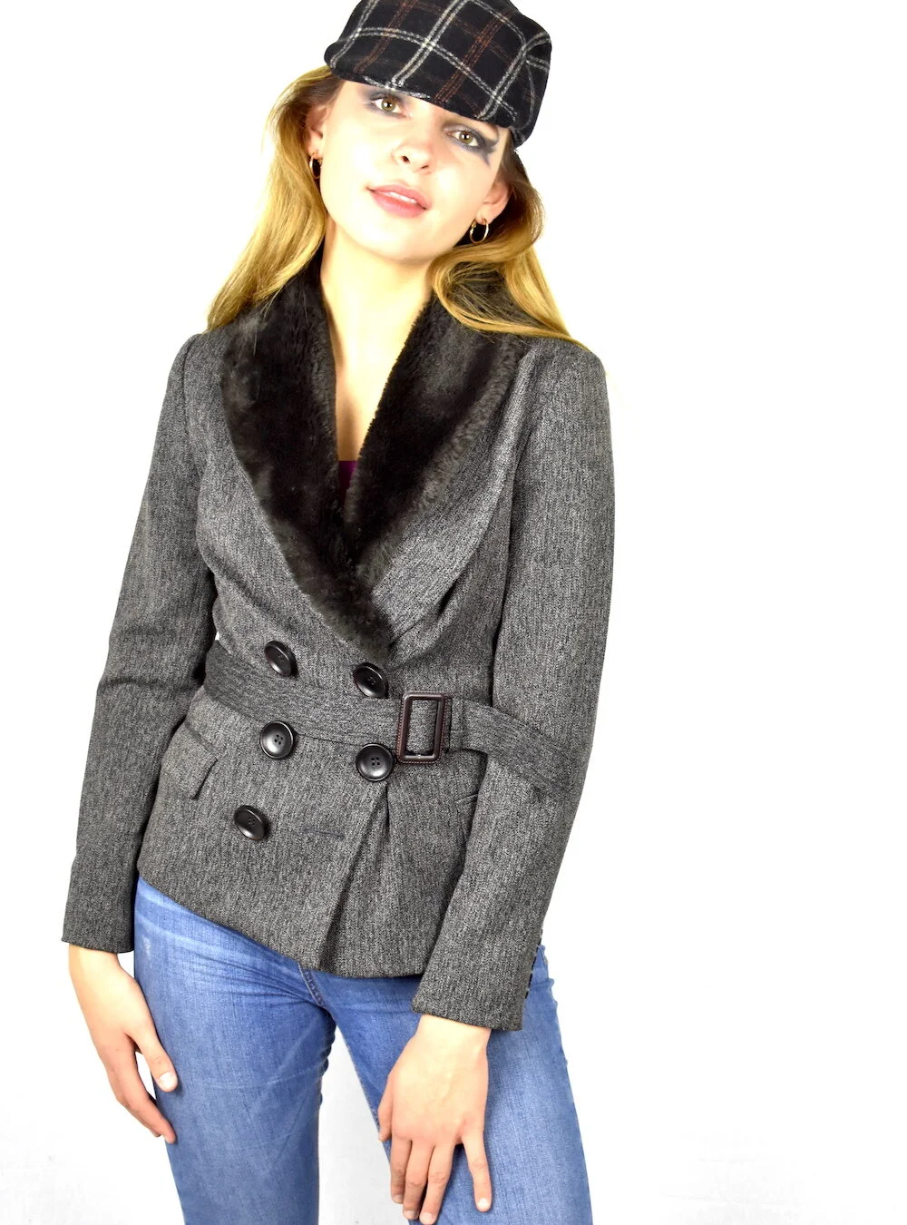 #35AW ZARA BASIC SMART JACKET WITH DETACHABLE COLLAR