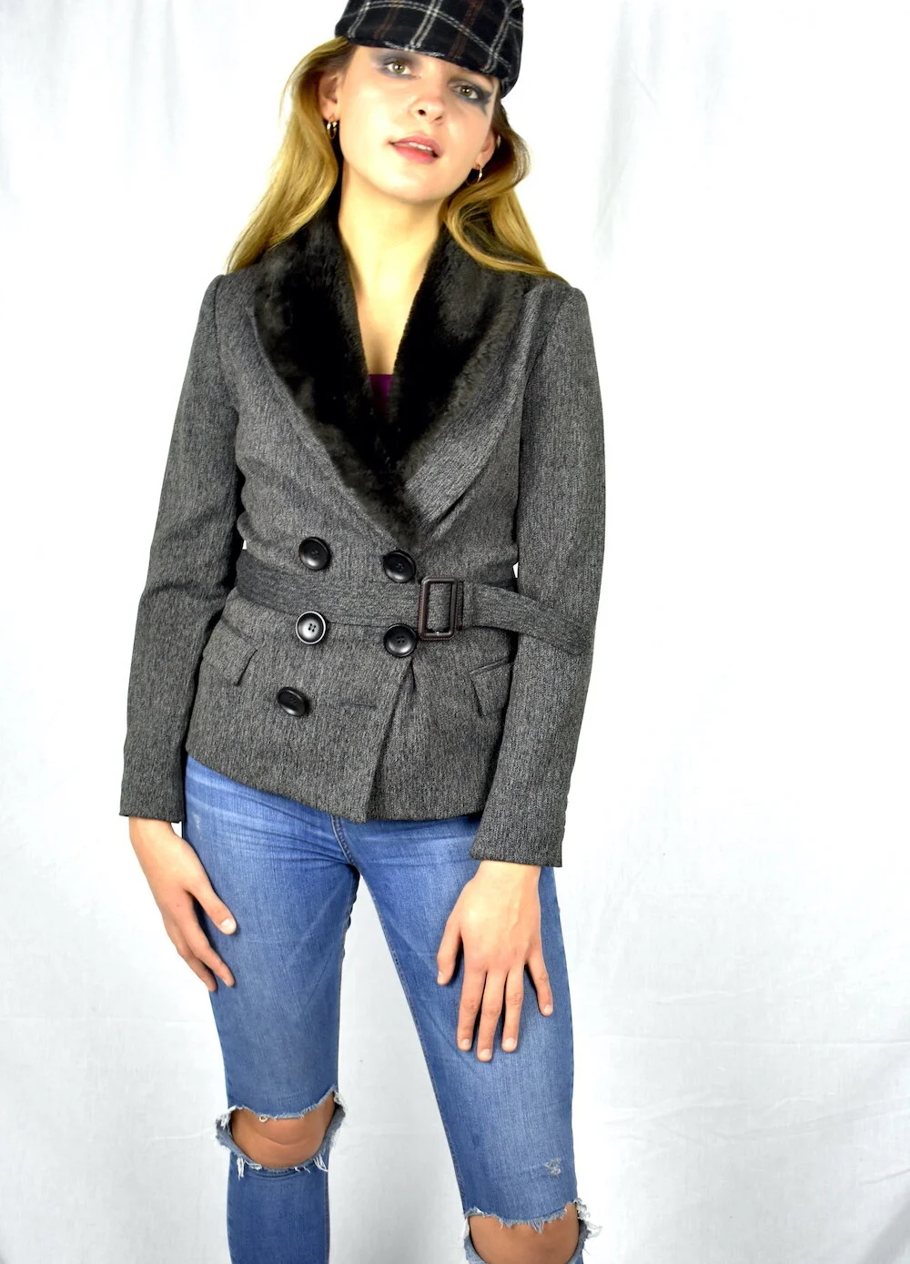 #35AW ZARA BASIC SMART JACKET WITH DETACHABLE COLLAR