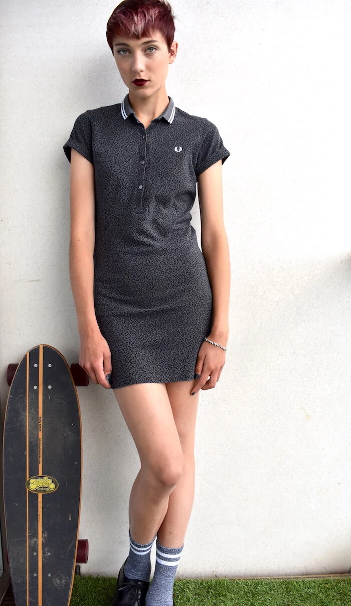 #7T FRED PERRY SPORTY SHIRT DRESS 