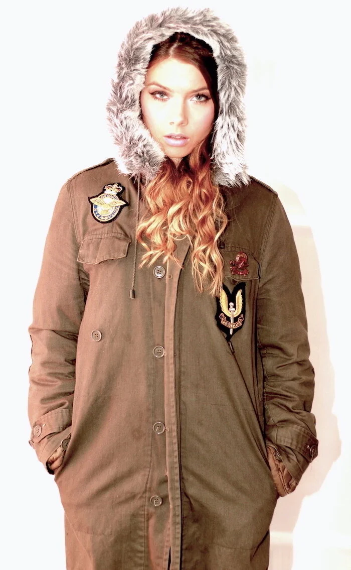#34AW MILITARY MOD PARKA WITH FAUR FUR HOOD