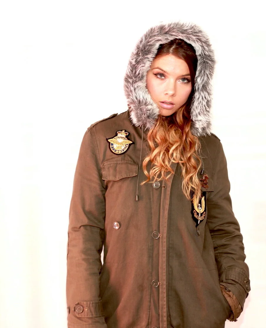 #34AW MILITARY MOD PARKA WITH FAUR FUR HOOD