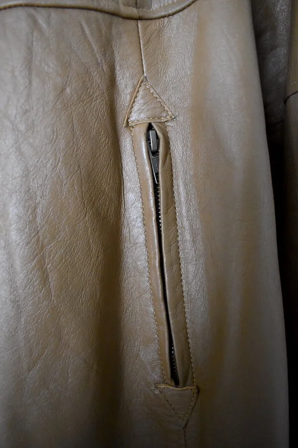 #21T KALEIDOSCOPE LEATHER JACKET IN CARAMEL BISCUIT COLOUR