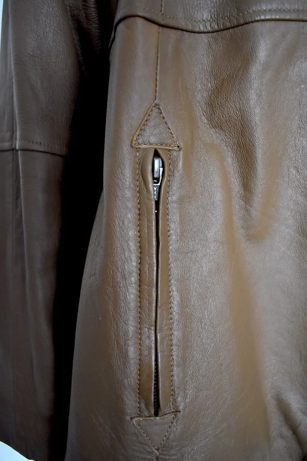 #21T KALEIDOSCOPE LEATHER JACKET IN CARAMEL BISCUIT COLOUR