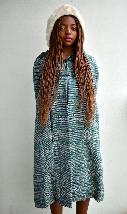 #42AW VINTAGE PRINGLE FOR HARRODS CAPE &amp; SKIRT SUIT