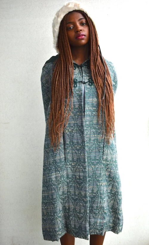 #42AW VINTAGE PRINGLE FOR HARRODS CAPE &amp; SKIRT SUIT