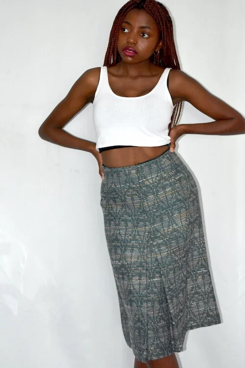 #42AW VINTAGE PRINGLE FOR HARRODS CAPE &amp; SKIRT SUIT