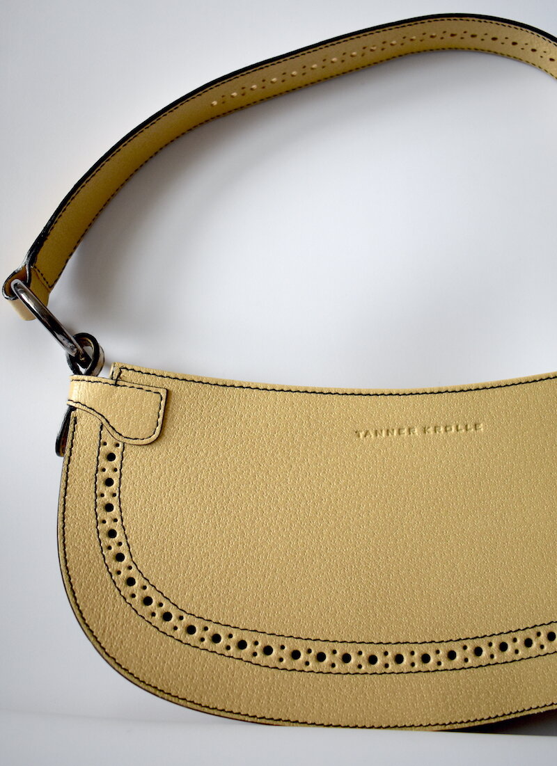 #45A TANNER KROLLE CREAM LEATHER HANDBAG