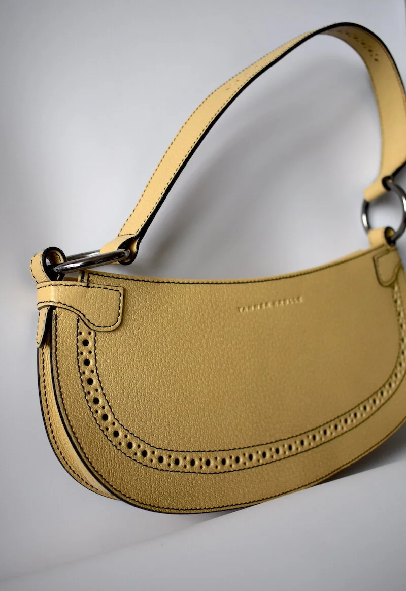 #45A TANNER KROLLE CREAM LEATHER HANDBAG