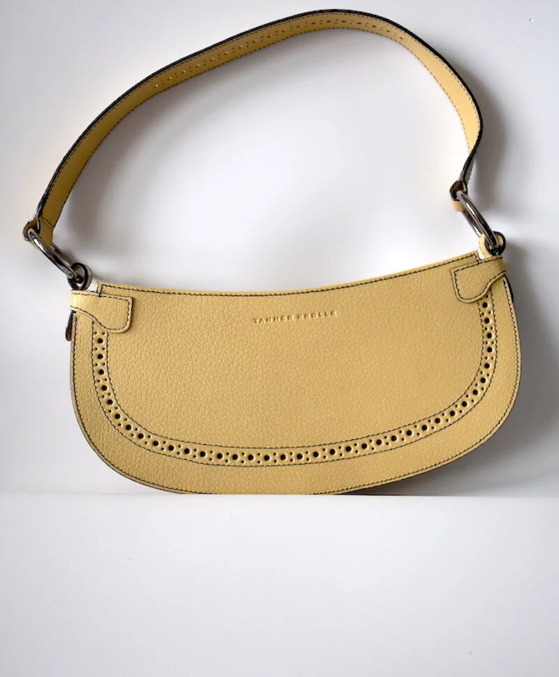 #45A TANNER KROLLE CREAM LEATHER HANDBAG