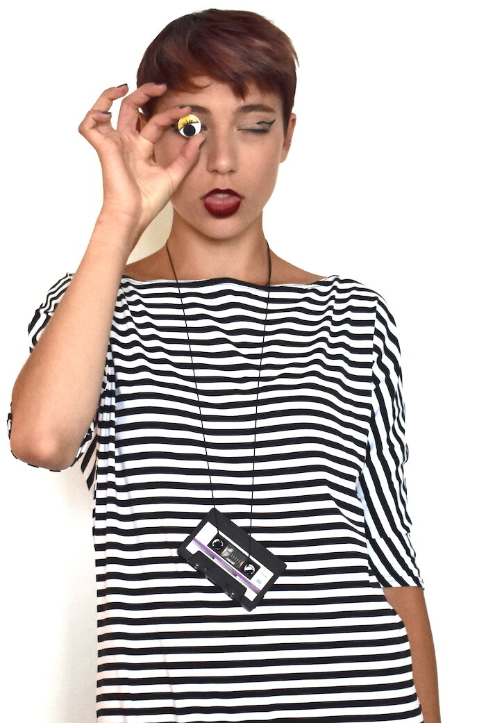 #4T STRIPED MONOCHROME DRESS4.JPG