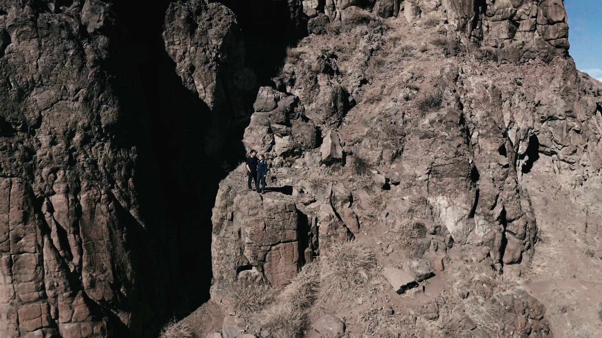  Great drone frame of Heidi and her partner during their hike for the Patient Point video we produced. The footage zooms in closer over time. I think these angles give the video a whole different feel. 