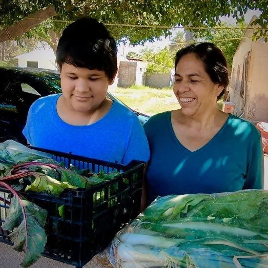 Delivering CSA baskets