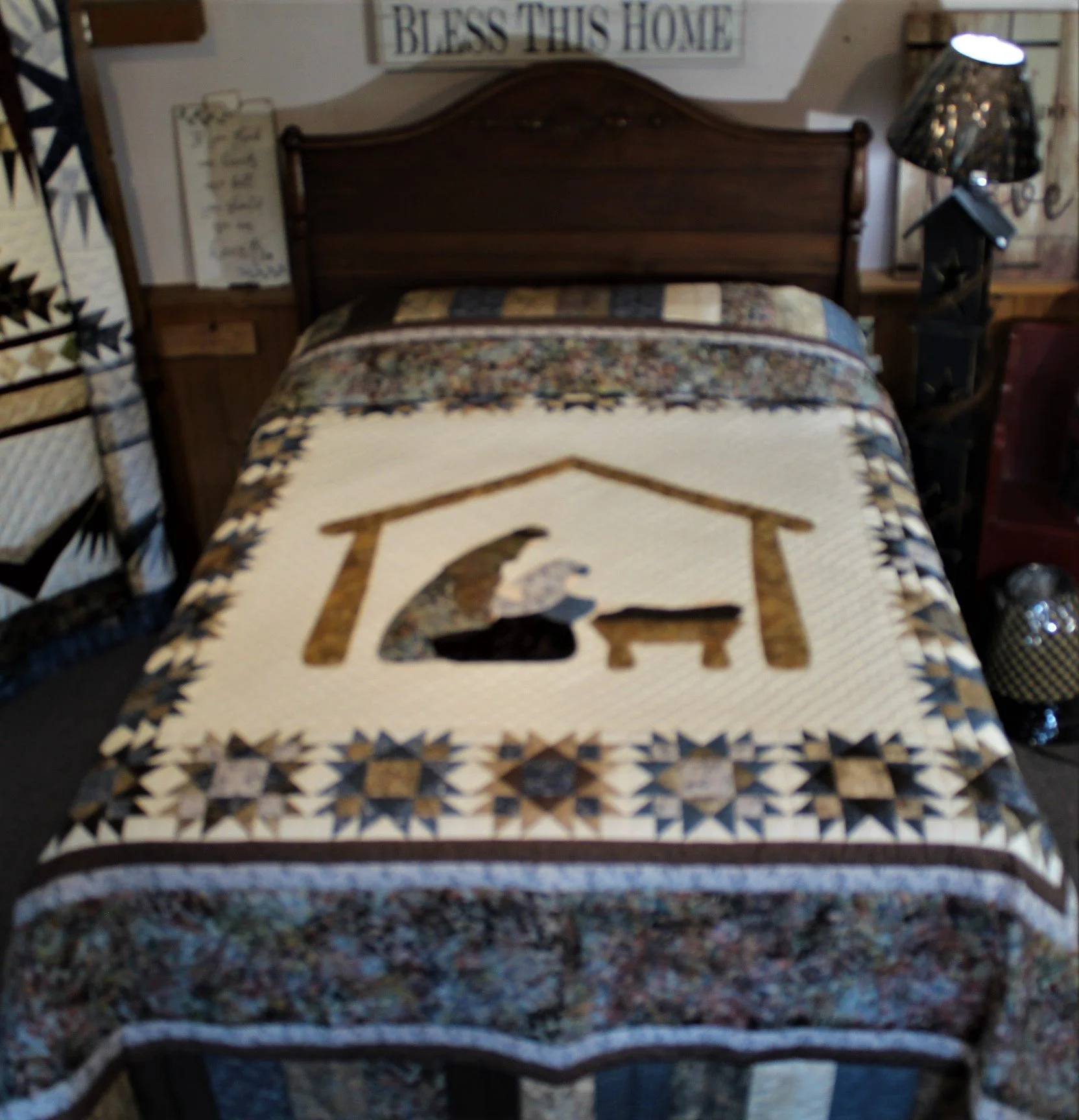 Jolly Terrier Night WN1211068CL Quilt main image 1