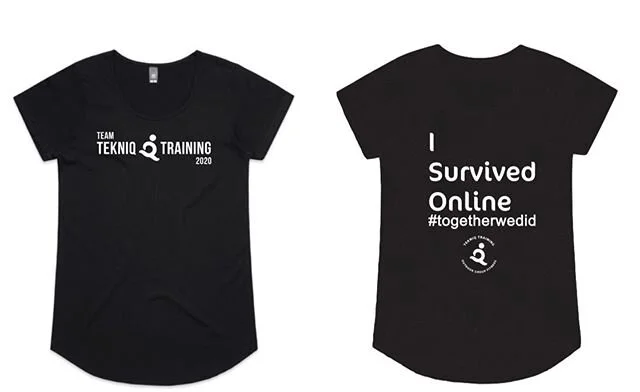 What can I say?

To mark the end of a season that saw us look for some sort of familiarity we are gifting our wonderful online tekniQers with a shirt to remember what they survived.

I said it would be temporary, to focus on what we could and never look back. A whole new start is here and we survived the unknown and if we could survive that we can survive whatever is thrown at us.

It isolated us, scared us and changed us. It taught us to be grateful, to enjoy what we have right now and to never give up. It taught us that the most important things are not material at all.

Even behind the screen the love was there for our community. The need to keep growing. To evolve. It&rsquo;s not just training for us. It&rsquo;s about taking us to a new level and forging a new way of living. Even in the worst storms life has we always come out the other end.

So. Here it is.
I
Survived
Online

And. Together. We did!!!!!!!! Our blue army is not to be knocked. They will surprise you with their true g