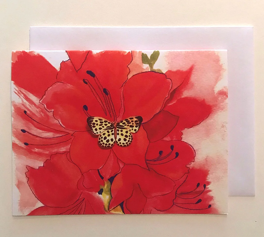 Azelea Note Cards Folded 4.25"x5.5" - Single